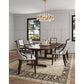 Manhattan Comfort Fifth Avenue Faux Leather Dining Armchair In Silver & Walnut