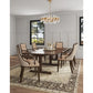 Manhattan Comfort Fifth Avenue Faux Leather Dining Armchair In Tan and Walnut