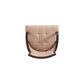 Manhattan Comfort Fifth Avenue Faux Leather Dining Armchair In Tan and Walnut