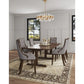 Manhattan Comfort Fifth Avenue Faux Leather Gray & Walnut Dining Chairs In A Set Of 4