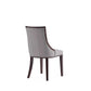 Manhattan Comfort Fifth Avenue Faux Leather Gray & Walnut Dining Chairs In A Set Of 4