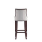Manhattan Comfort Fifth Avenue Faux Leather Light Gray Barstools In A Set Of 2