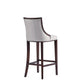 Manhattan Comfort Fifth Avenue Faux Leather Light Gray Barstools In A Set Of 2