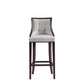 Manhattan Comfort Fifth Avenue Faux Leather Light Gray Barstools In A Set Of 3