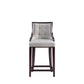 Manhattan Comfort Fifth Avenue Faux Leather Light Gray Counter Stool In A Set Of 3