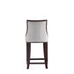Manhattan Comfort Fifth Avenue Faux Leather Light Gray Counter Stool In A Set Of 3