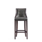 Manhattan Comfort Fifth Avenue Faux Leather Pebble Gray Barstools In A Set Of 2