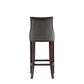 Manhattan Comfort Fifth Avenue Faux Leather Pebble Gray Barstools In A Set Of 3