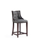 Manhattan Comfort Fifth Avenue Faux Leather Pebble Gray Counter Stool In A Set Of 2