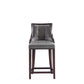 Manhattan Comfort Fifth Avenue Faux Leather Pebble Gray Counter Stool In A Set Of 2