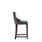 Manhattan Comfort Fifth Avenue Faux Leather Pebble Gray Counter Stool In A Set Of 2