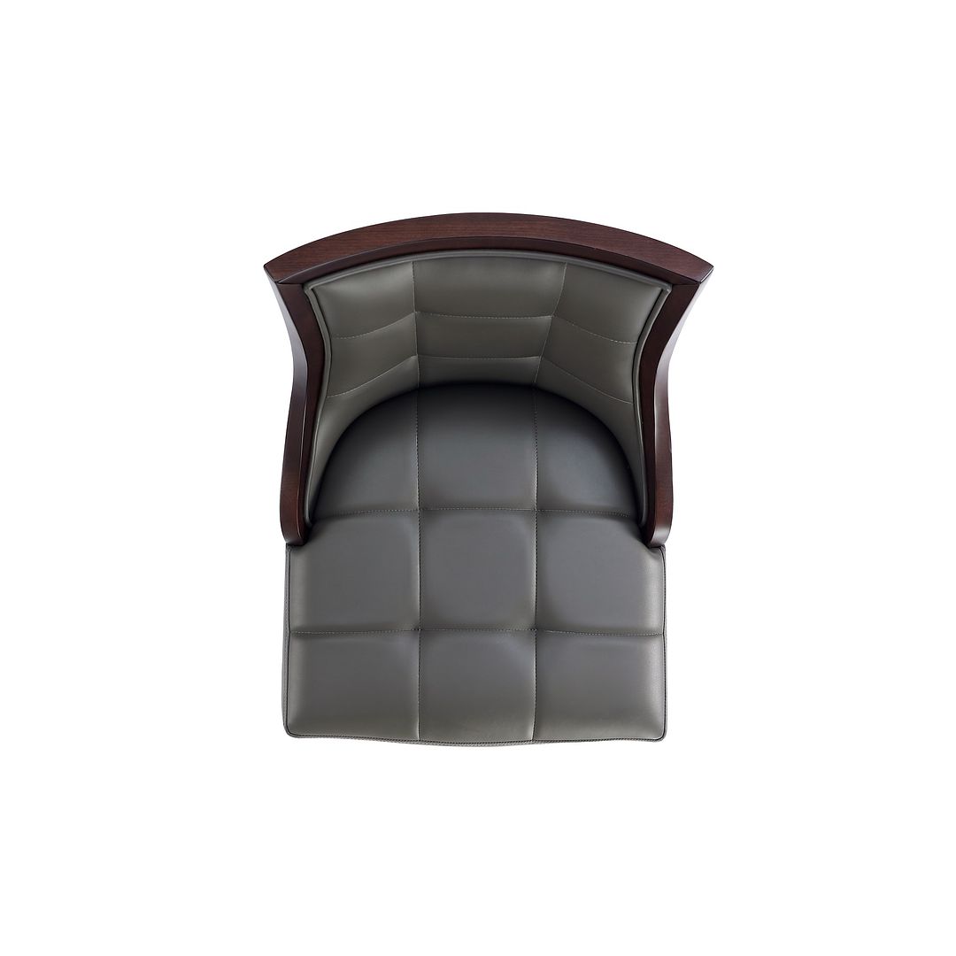 Manhattan Comfort Fifth Avenue Faux Leather Pebble Gray Counter Stool In A Set Of 2