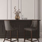 Manhattan Comfort Fifth Avenue Faux Leather Pebble Gray Counter Stool In A Set Of 3