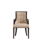 Manhattan Comfort Fifth Avenue Faux Leather Tan & Walnut Dining Armchair In A Set Of 2