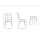 Manhattan Comfort Fifth Avenue Saddle & Walnut Faux Leather Dining Chairs In A Set Of 2