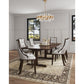 Manhattan Comfort Fifth Avenue Silver & Walnut Faux Leather Dining Chairs In A Set Of 2