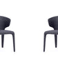 Manhattan Comfort Fifth Conrad Modern Woven Tweed Black Dining Chairs In A Set Of 2