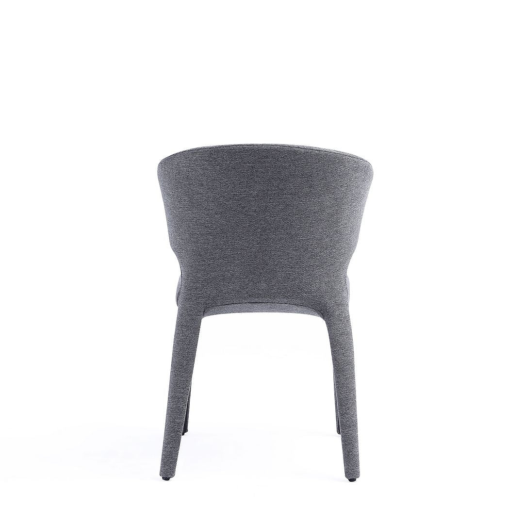 Manhattan Comfort Fifth Conrad Modern Woven Tweed Gray Dining Chairs In A Set Of 4
