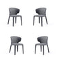 Manhattan Comfort Fifth Conrad Modern Woven Tweed Gray Dining Chairs In A Set Of 4