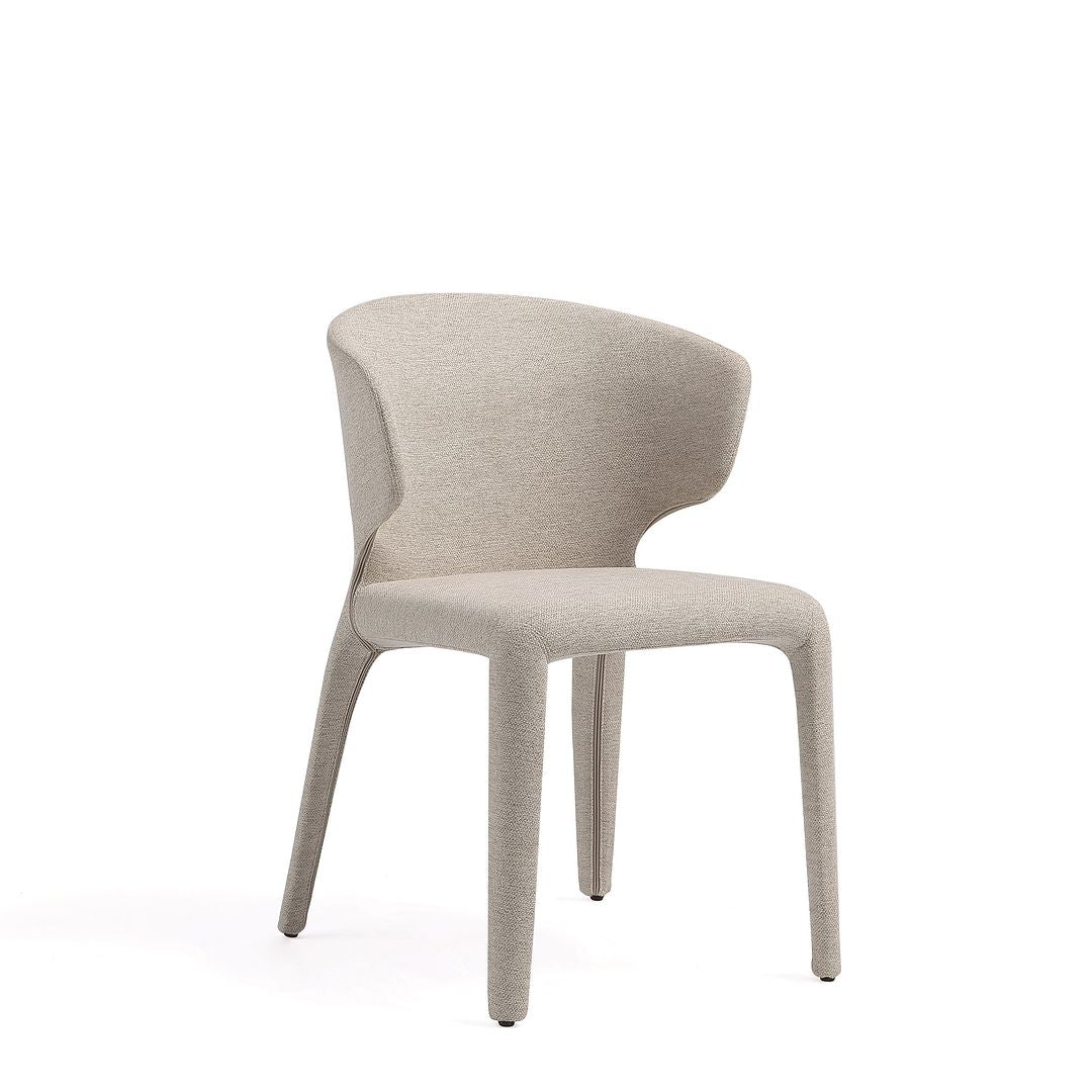 Manhattan Comfort Fifth Conrad Modern Woven Tweed Wheat Dining Chairs In A Set Of 2