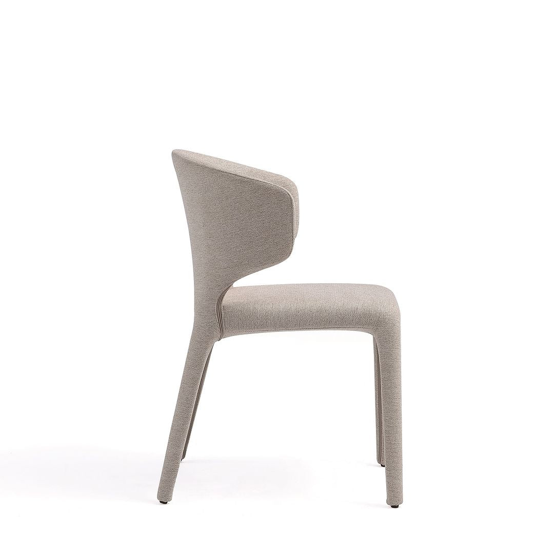 Manhattan Comfort Fifth Conrad Modern Woven Tweed Wheat Dining Chairs In A Set Of 2