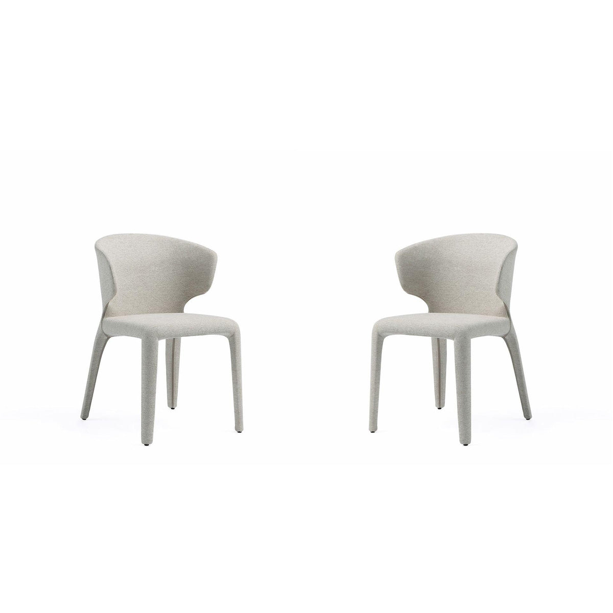 Manhattan Comfort Fifth Conrad Modern Woven Tweed Wheat Dining Chairs In A Set Of 2