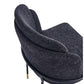 Manhattan Comfort Flor Fabric Black Dining Chair In A Set Of 2