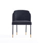 Manhattan Comfort Flor Fabric Black Dining Chair In A Set Of 2