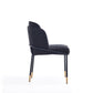 Manhattan Comfort Flor Fabric Dining Chair In Black