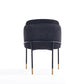 Manhattan Comfort Flor Fabric Dining Chair In Black