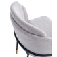 Manhattan Comfort Flor Fabric Dining Chair In Gray