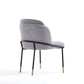 Manhattan Comfort Flor Fabric Dining Chair In Gray