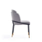 Manhattan Comfort Flor Fabric Dining Chair In Gray