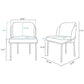 Manhattan Comfort Flor Fabric Dining Chair In Gray