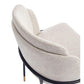 Manhattan Comfort Flor Fabric Dining Chair In Wheat