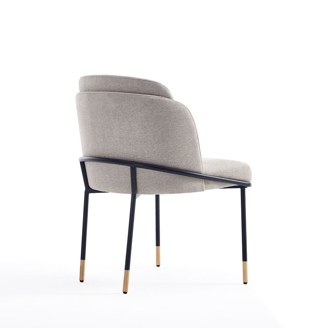 Manhattan Comfort Flor Fabric Dining Chair In Wheat