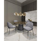 Manhattan Comfort Flor Fabric Gray Dining Chair In A Set Of 2