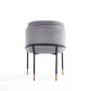 Manhattan Comfort Flor Fabric Gray Dining Chair In A Set Of 2
