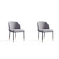 Manhattan Comfort Flor Fabric Gray Dining Chair In A Set Of 2