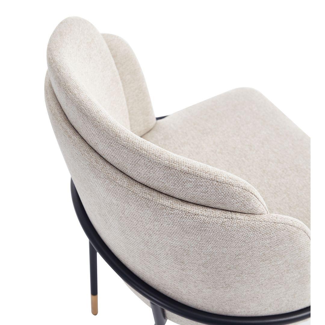 Manhattan Comfort Flor Fabric Wheat Dining Chair In A Set Of 2