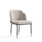 Manhattan Comfort Flor Fabric Wheat Dining Chair In A Set Of 2
