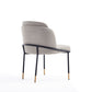 Manhattan Comfort Flor Fabric Wheat Dining Chair In A Set Of 2