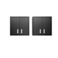 Manhattan Comfort Fortress 30" Charcoal Gray Floating Textured Metal Garage Cabinets With Adjustable Shelves In A Set Of 2