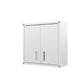 Manhattan Comfort Fortress 30" Floating Textured Metal Garage Cabinet With Adjustable Shelves In White