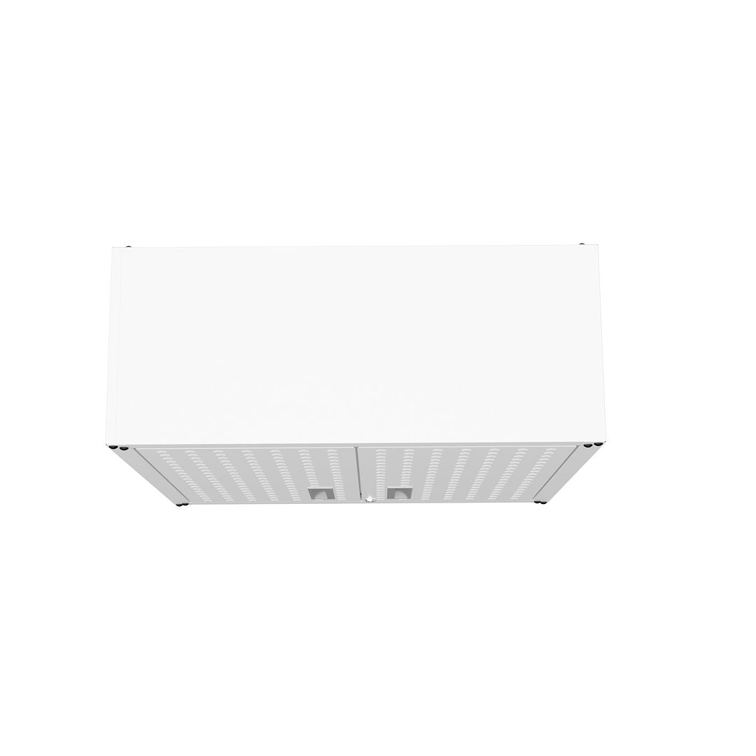 Manhattan Comfort Fortress 30" Floating Textured Metal Garage Cabinet With Adjustable Shelves In White
