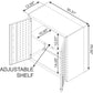 Manhattan Comfort Fortress 30" Floating Textured Metal Garage Cabinet With Adjustable Shelves In White