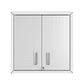 Manhattan Comfort Fortress 30" Floating Textured Metal Garage Cabinet With Adjustable Shelves In White