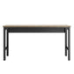 Manhattan Comfort Fortress 72" Garage Table In Natural Wood & Steel