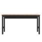 Manhattan Comfort Fortress 72" Natural Wood & Steel Garage Table In Charcoal Gray