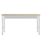 Manhattan Comfort Fortress 72" Natural Wood & Steel Garage Table In White